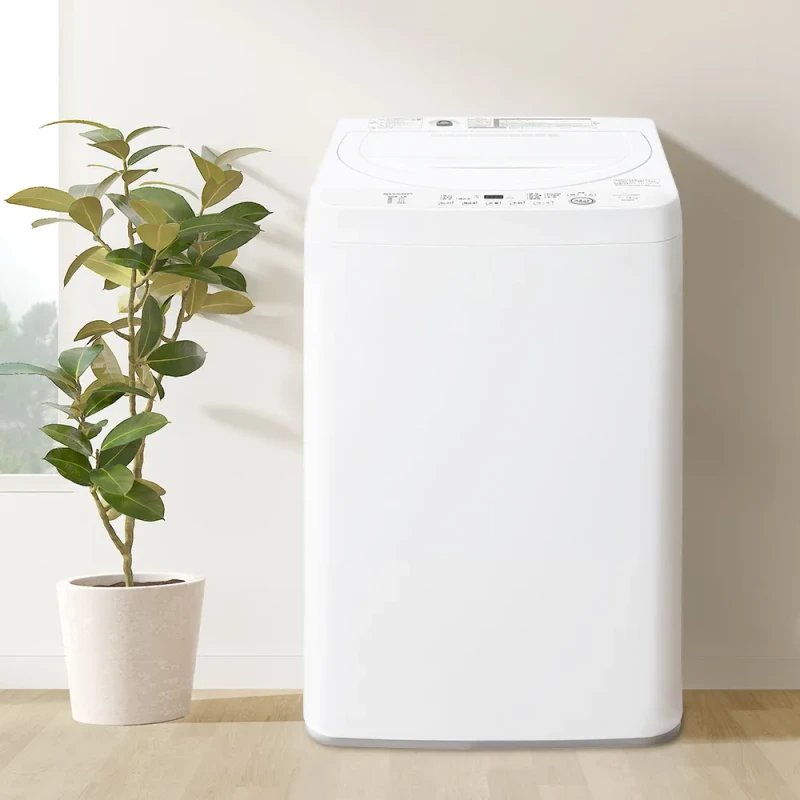 シャープ 全自動洗濯機5.5kg ホワイト ES-GE5K-W。シャープの商品画像。