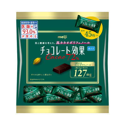 明治 チョコレート効果 カカオ72% 大袋 225gの表紙