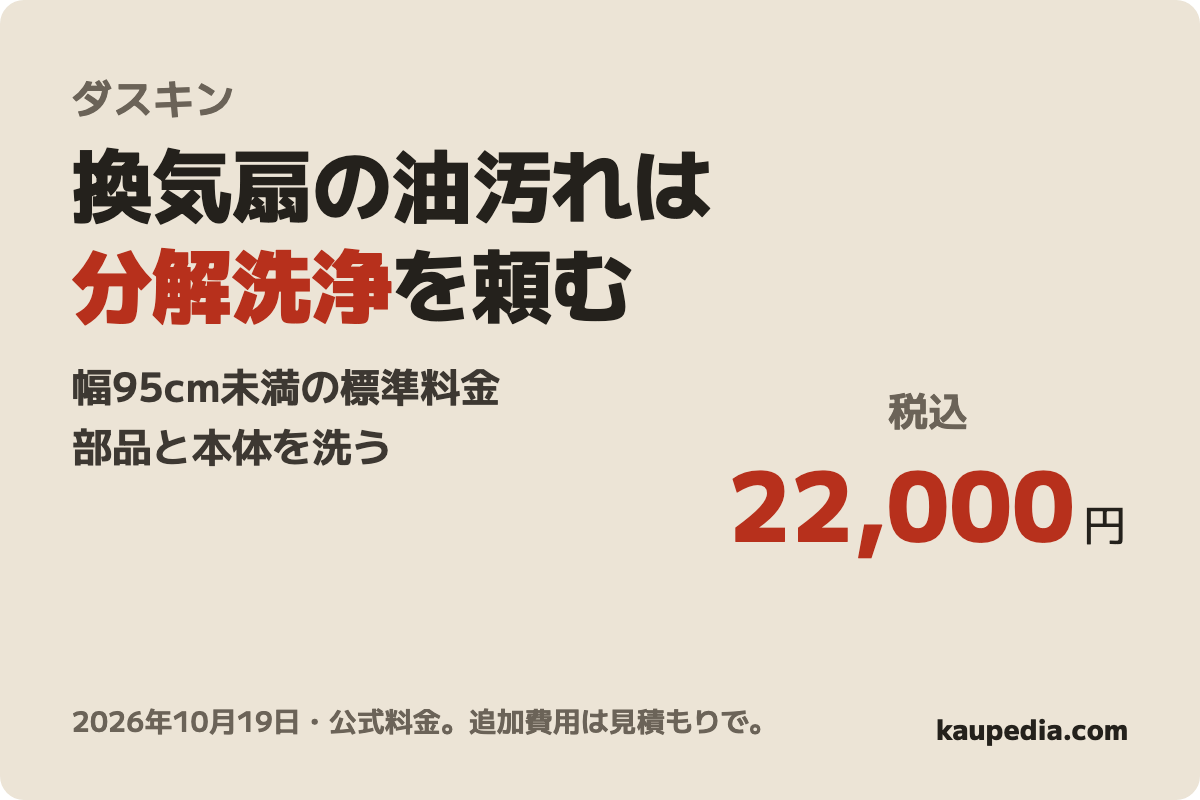 ダスキン レンジフードクリーニングの表紙