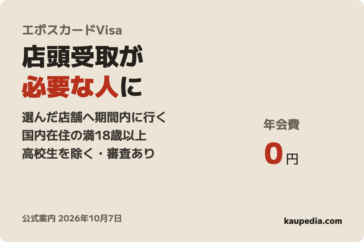 エポスカードVisaの表紙