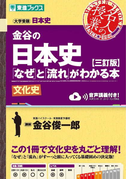 金谷の日本史「なぜ」と「流れ」がわかる本【三訂版】文化史の表紙