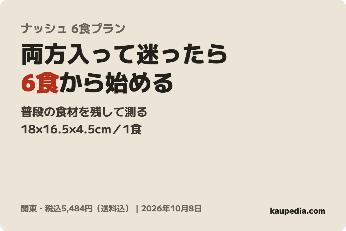 nosh(ナッシュ)6食プランの表紙