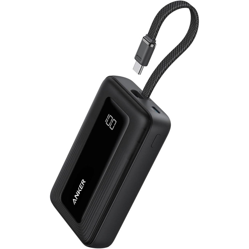 Anker Zolo Power Bank (10000mAh, 30W, Built-In USB-Cケーブル) ブラック A1688012の表紙